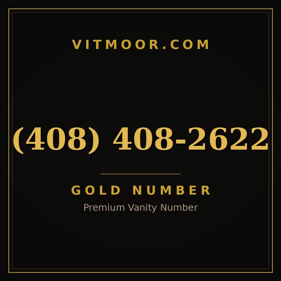 VITMOOR Gold premium number (408) 408-2622
