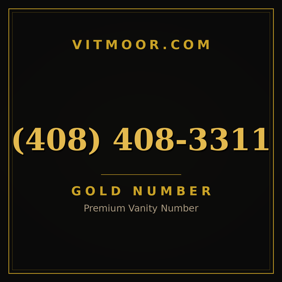 VITMOOR Gold premium number (408) 408-3311