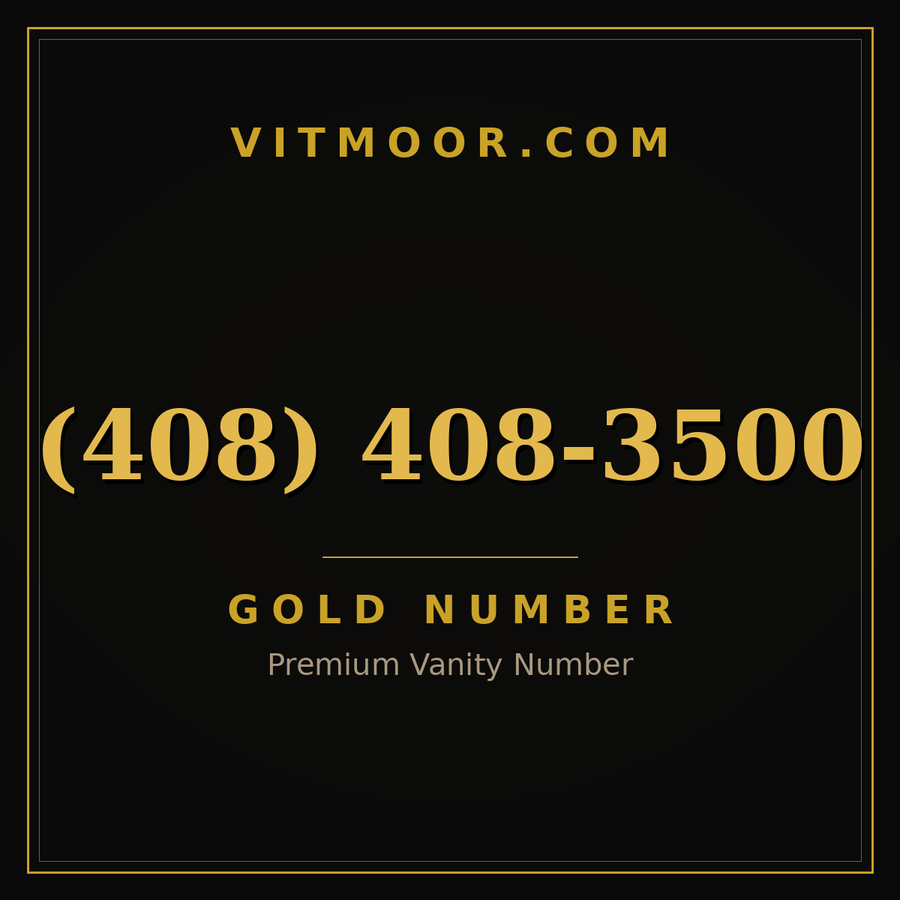 VITMOOR Gold premium number (408) 408-3500