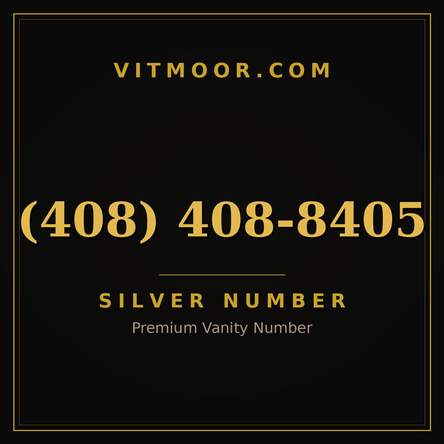 VITMOOR Silver premium number (408) 408-8405