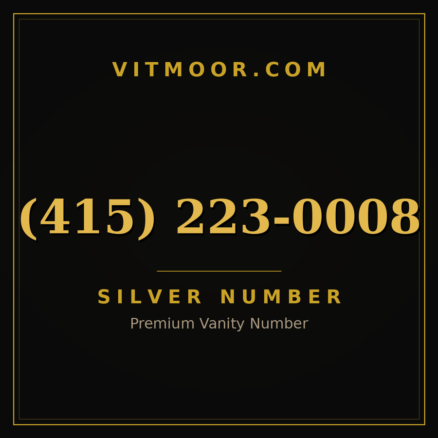 VITMOOR Silver premium number (415) 223-0008