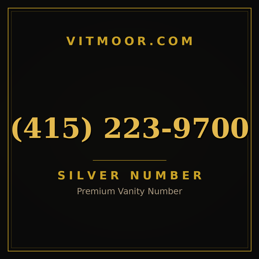 VITMOOR Silver premium number (415) 223-9700