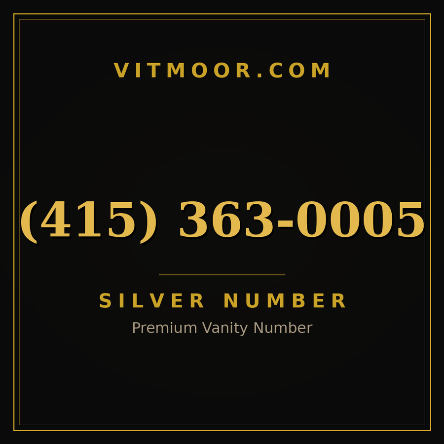 VITMOOR Silver premium number (415) 363-0005