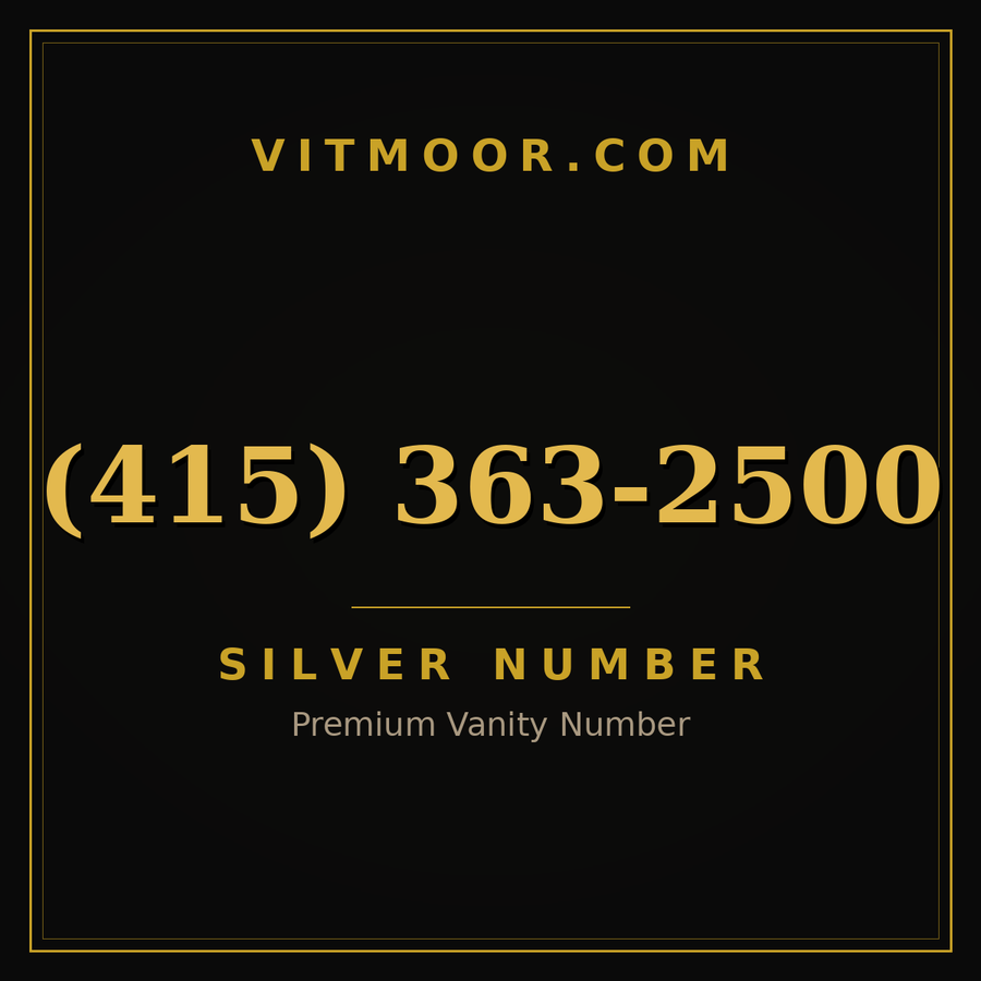 VITMOOR Silver premium number (415) 363-2500