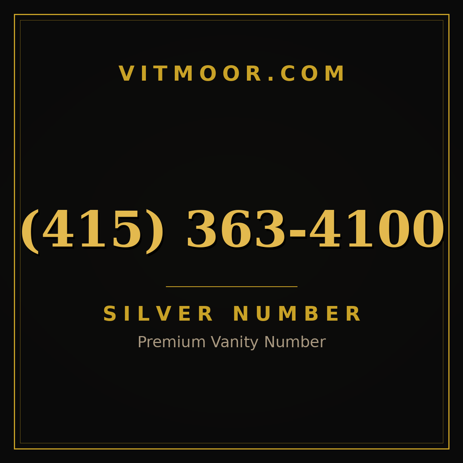 VITMOOR Silver premium number (415) 363-4100
