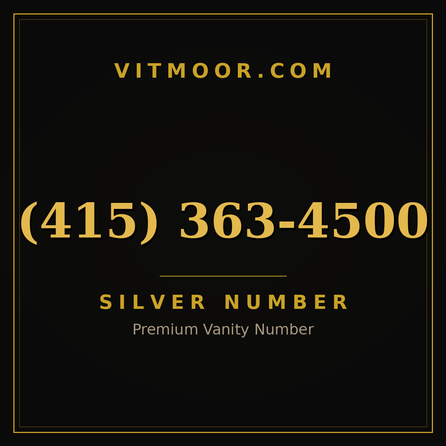 VITMOOR Silver premium number (415) 363-4500