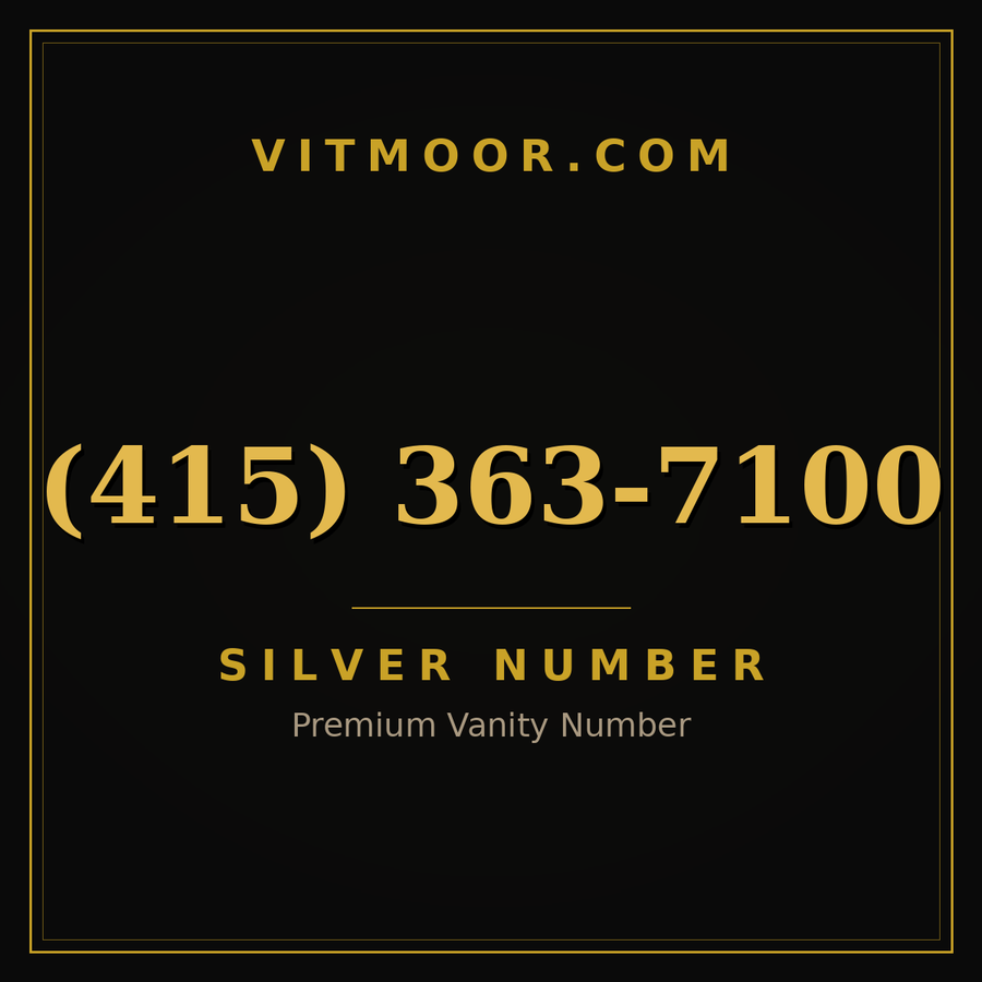 VITMOOR Silver premium number (415) 363-7100