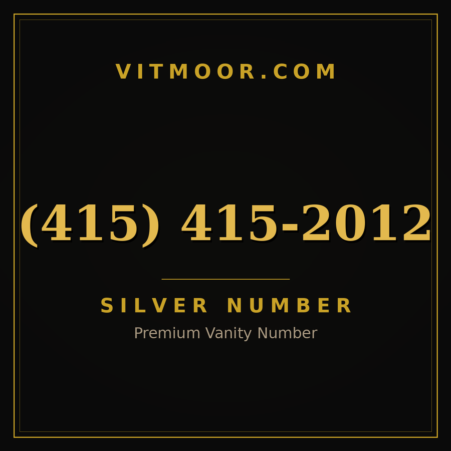 VITMOOR Silver premium number (415) 415-2012