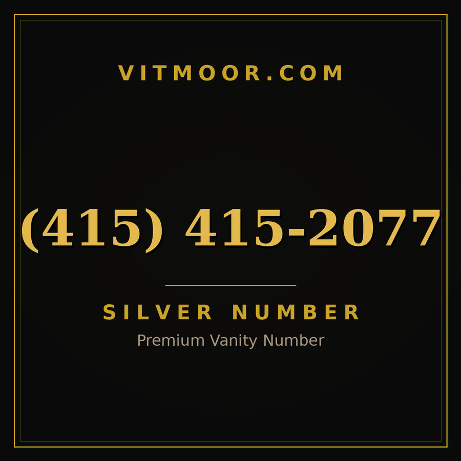 VITMOOR Silver premium number (415) 415-2077