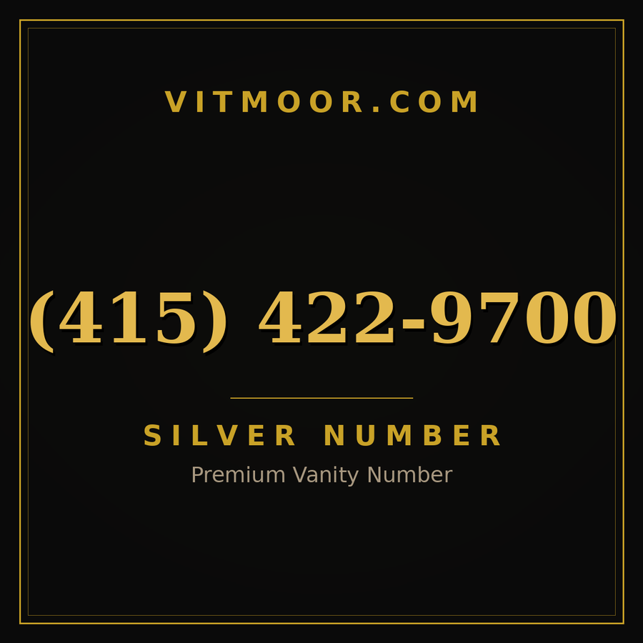 VITMOOR Silver premium number (415) 422-9700