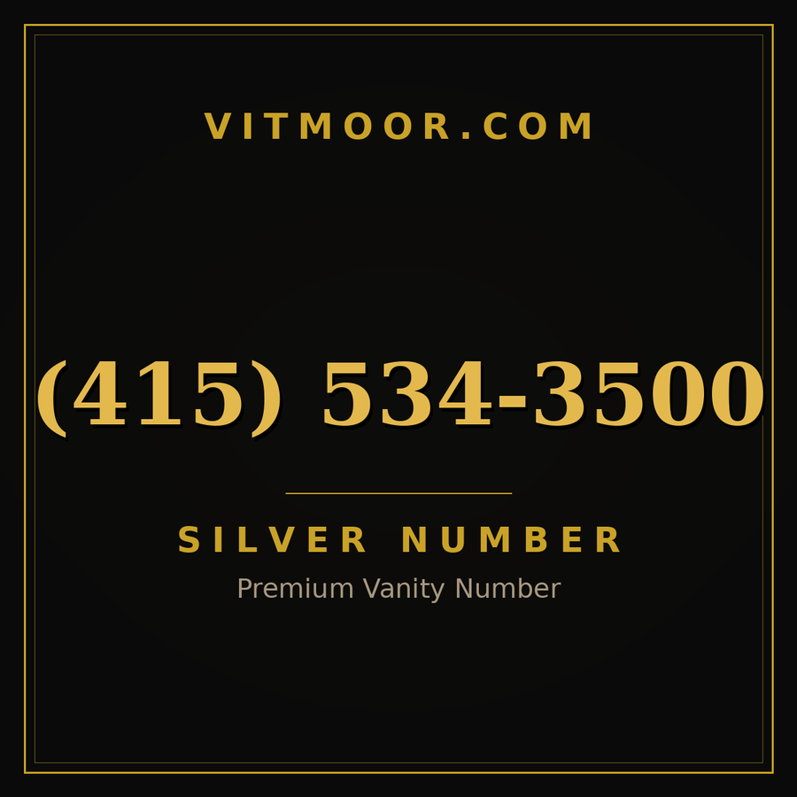 VITMOOR Silver premium number (415) 534-3500