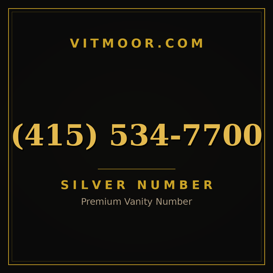 VITMOOR Silver premium number (415) 534-7700