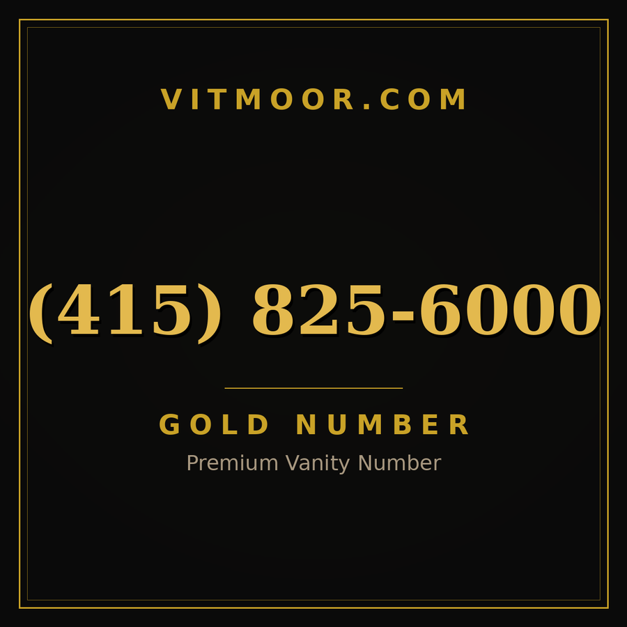 VITMOOR Gold premium number (415) 825-6000