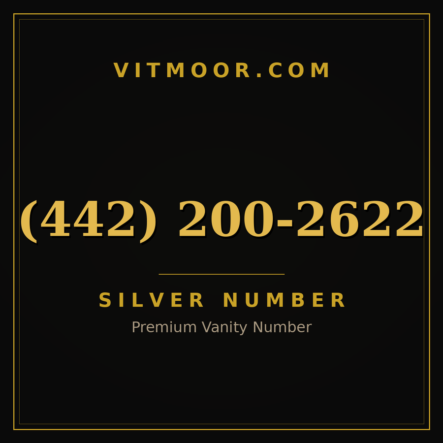 VITMOOR Silver premium number (442) 200-2622
