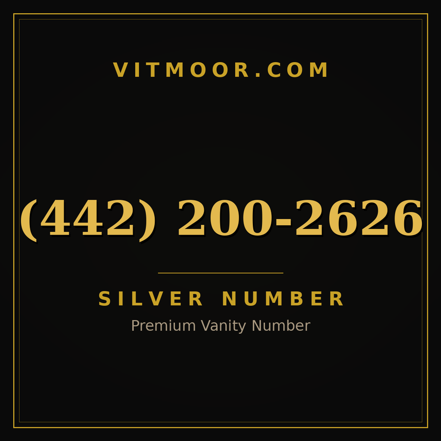 VITMOOR Silver premium number (442) 200-2626