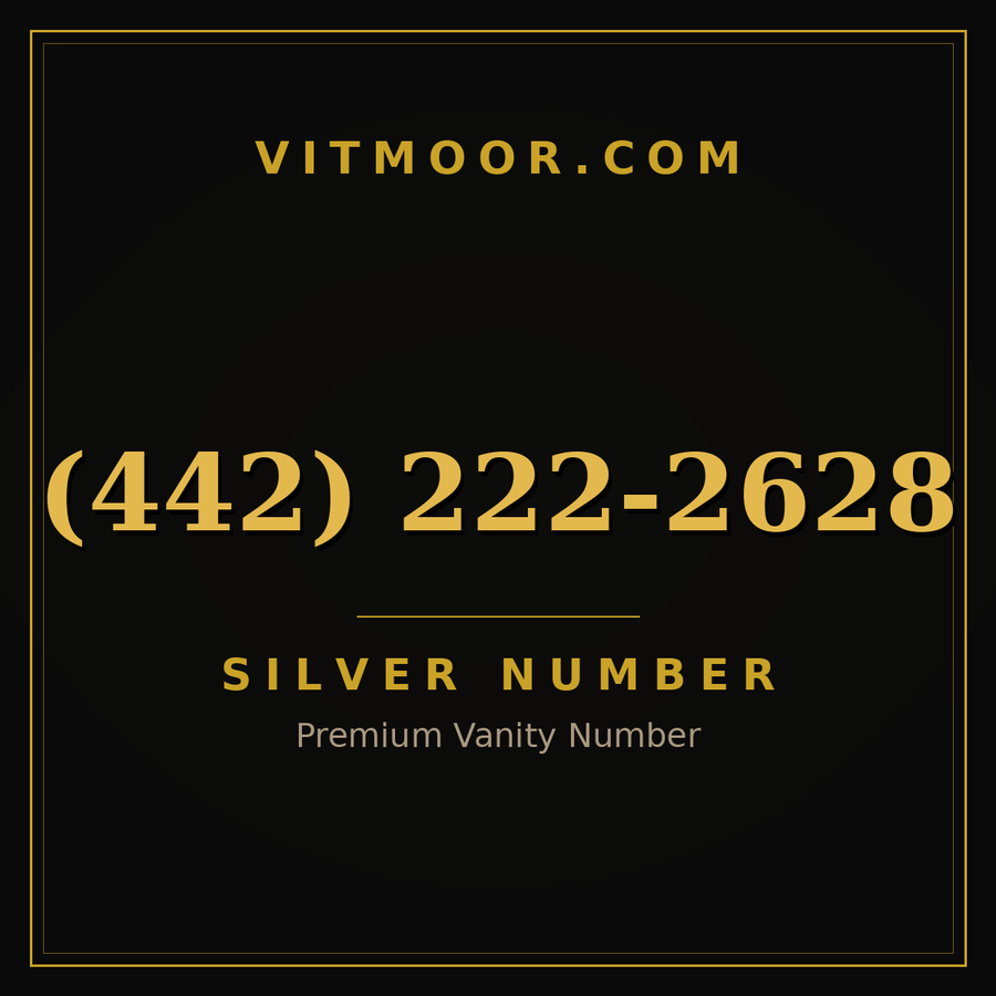 VITMOOR Silver premium number (442) 222-2628