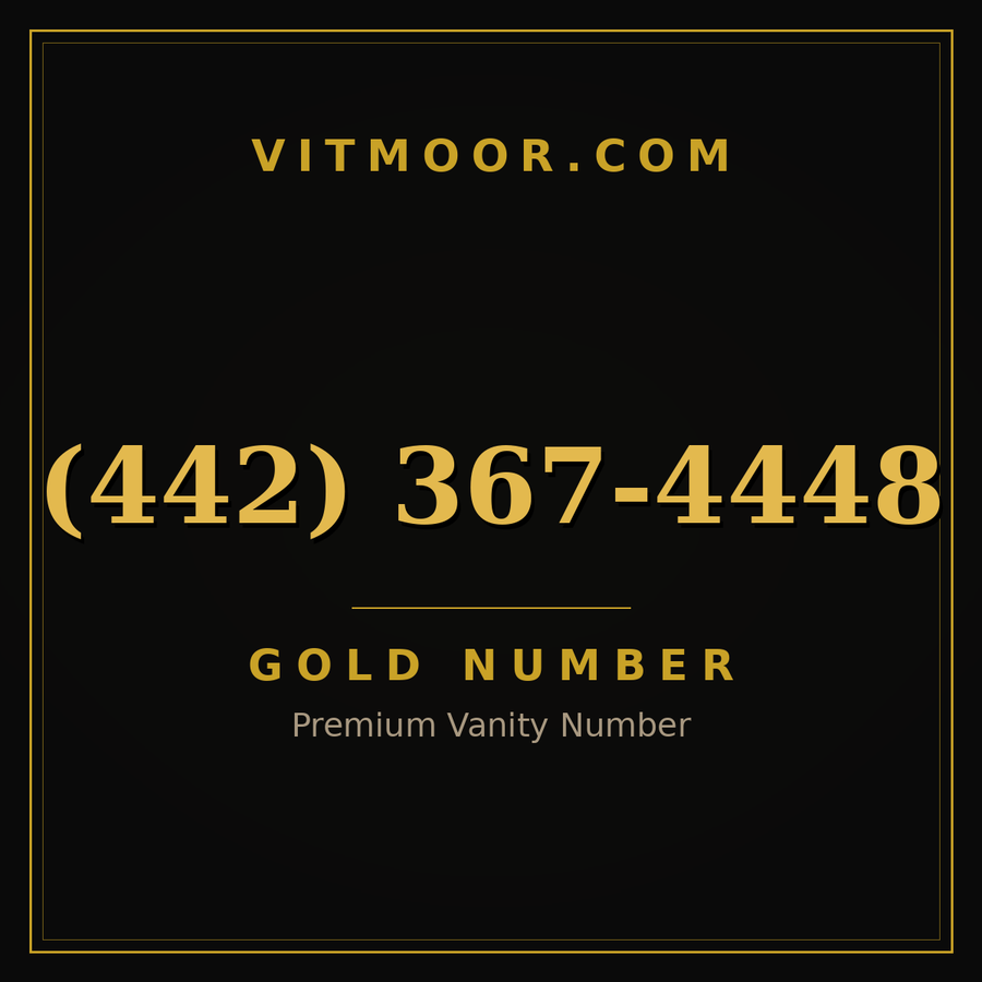 VITMOOR Gold premium number (442) 367-4448