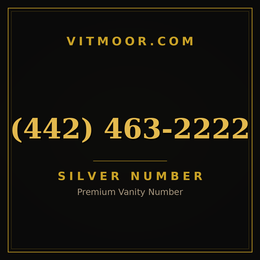 VITMOOR Silver premium number (442) 463-2222