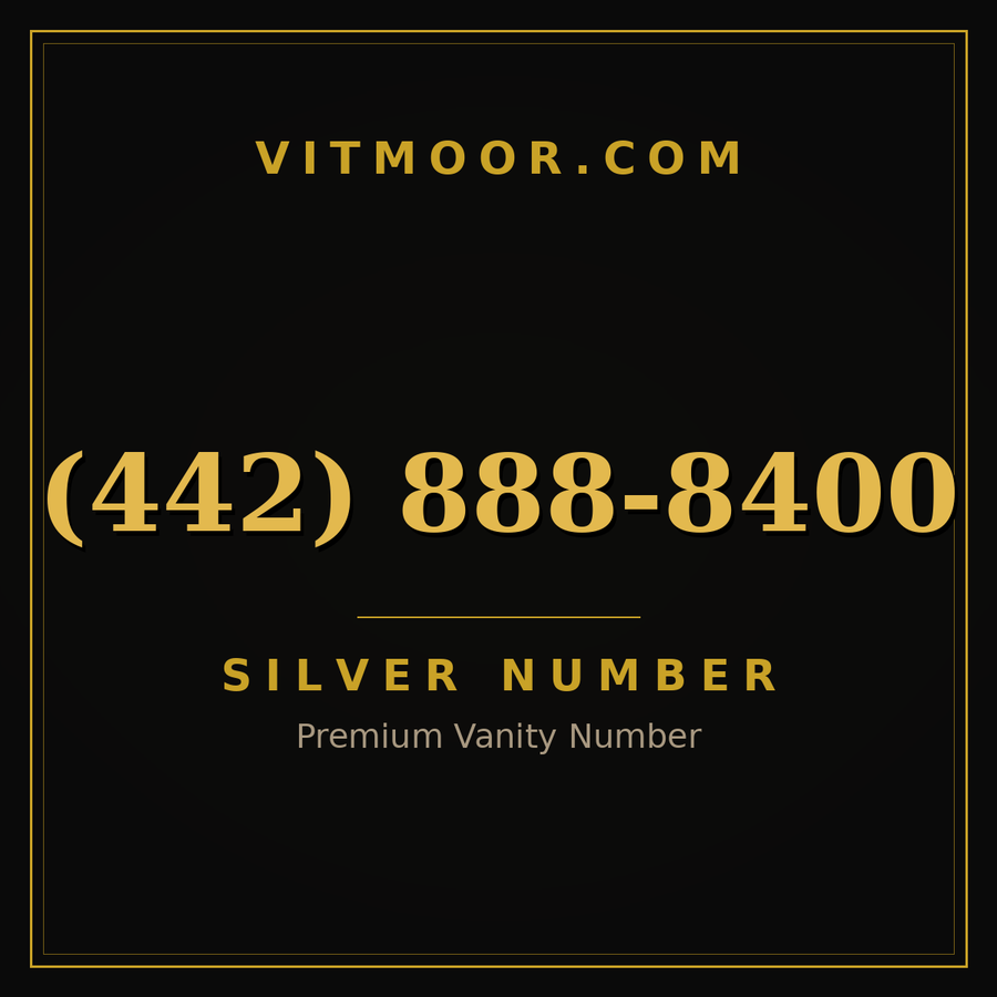 VITMOOR Silver premium number (442) 888-8400