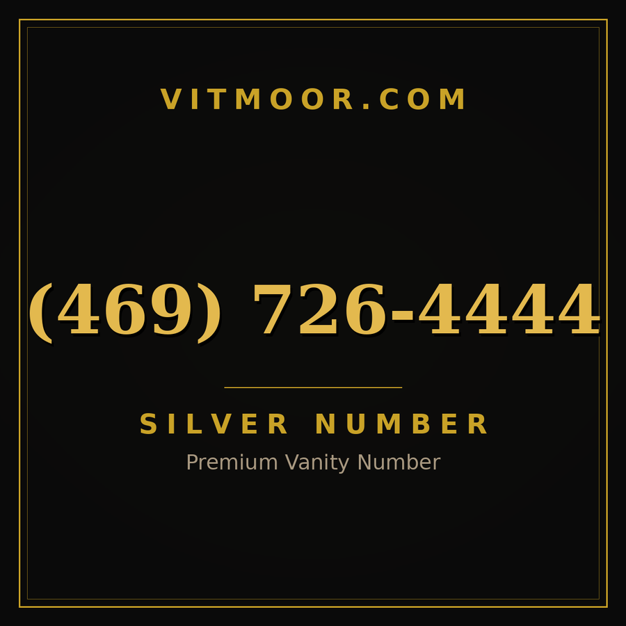 VITMOOR Silver premium number (469) 726-4444