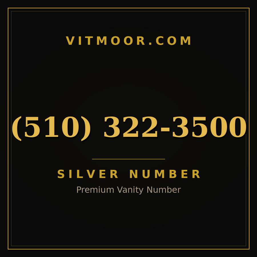 VITMOOR Silver premium number (510) 322-3500