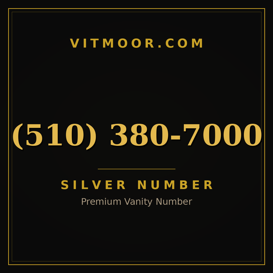 VITMOOR Silver premium number (510) 380-7000
