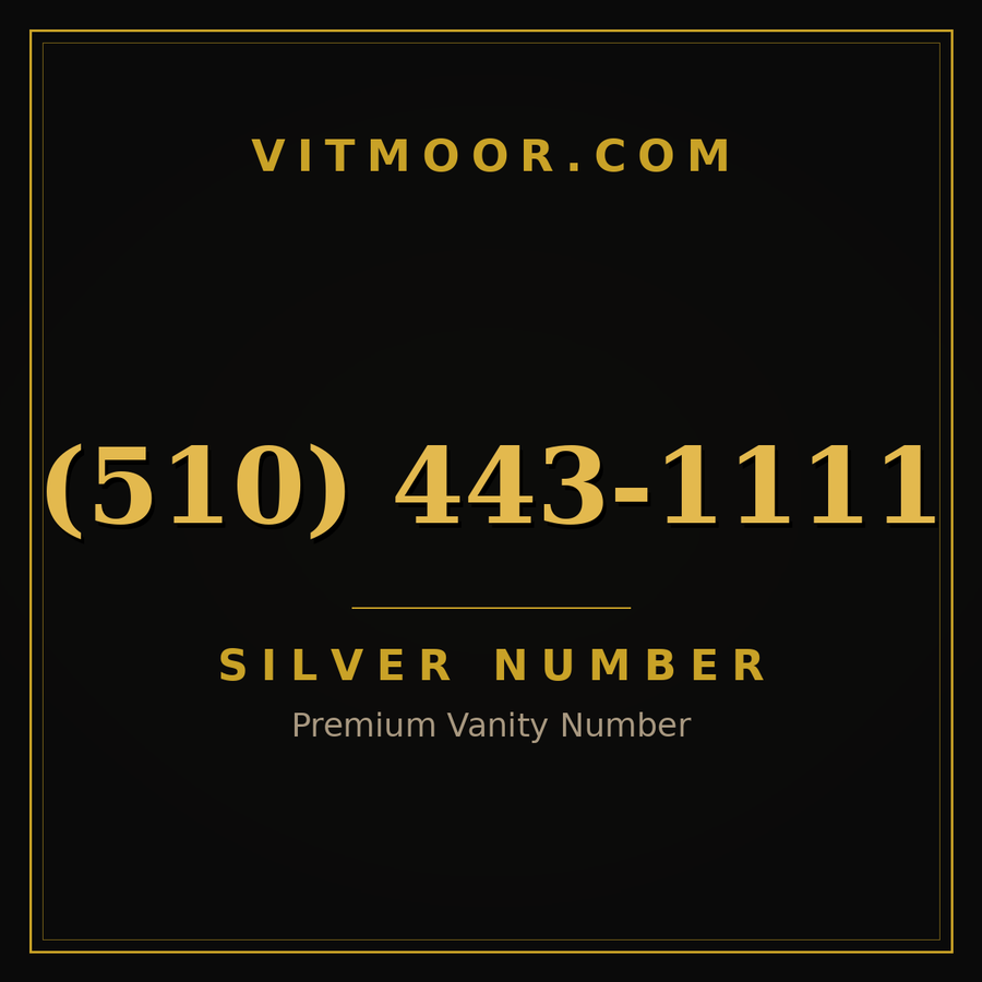 VITMOOR Silver premium number (510) 443-1111