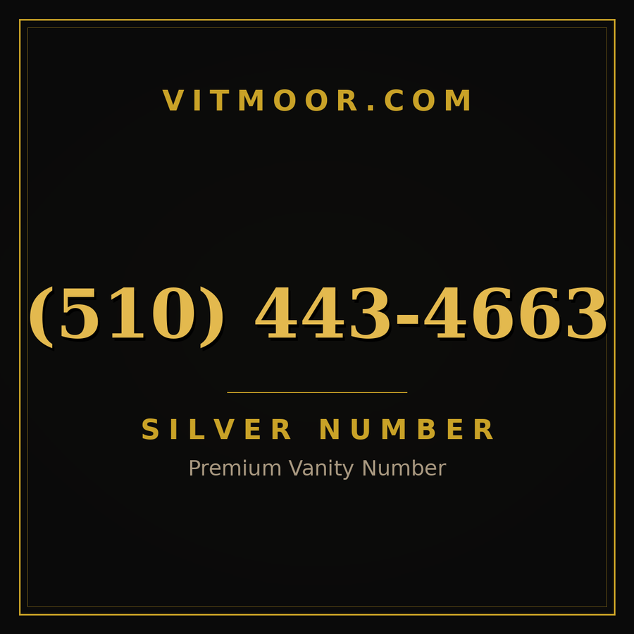 VITMOOR Silver premium number (510) 443-4663