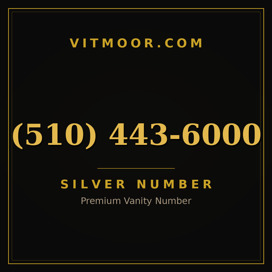 VITMOOR Silver premium number (510) 443-6000