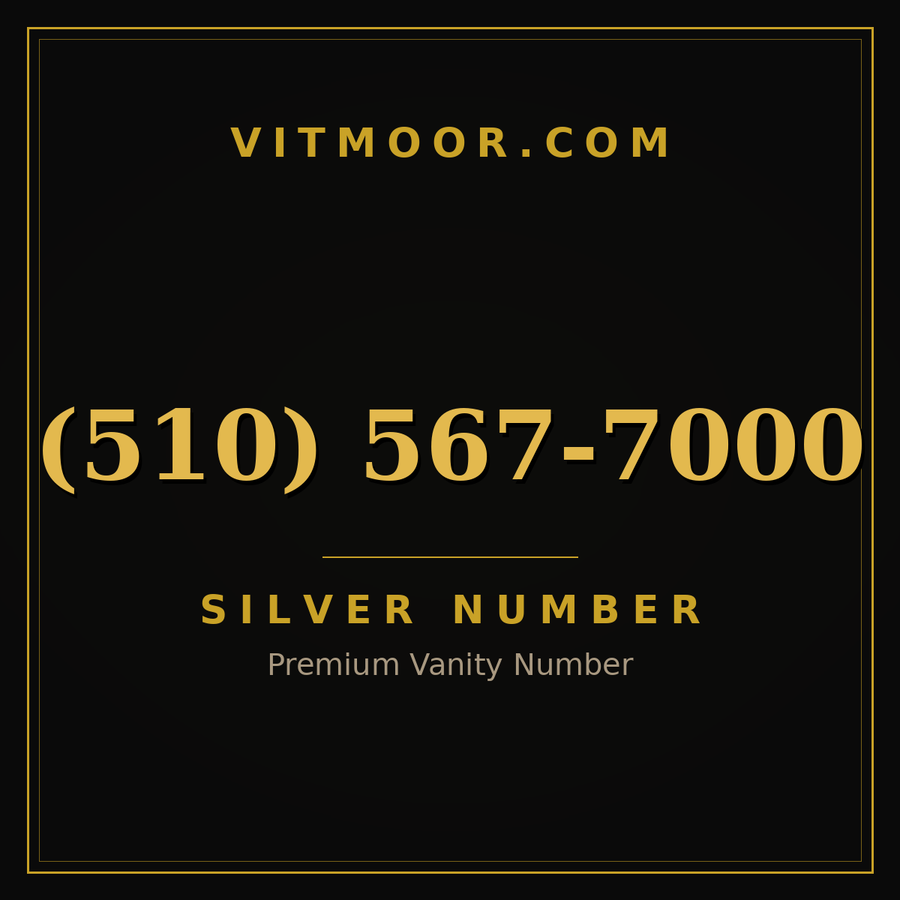 VITMOOR Silver premium number (510) 567-7000