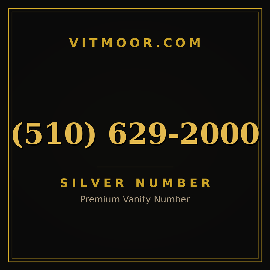 VITMOOR Silver premium number (510) 629-2000