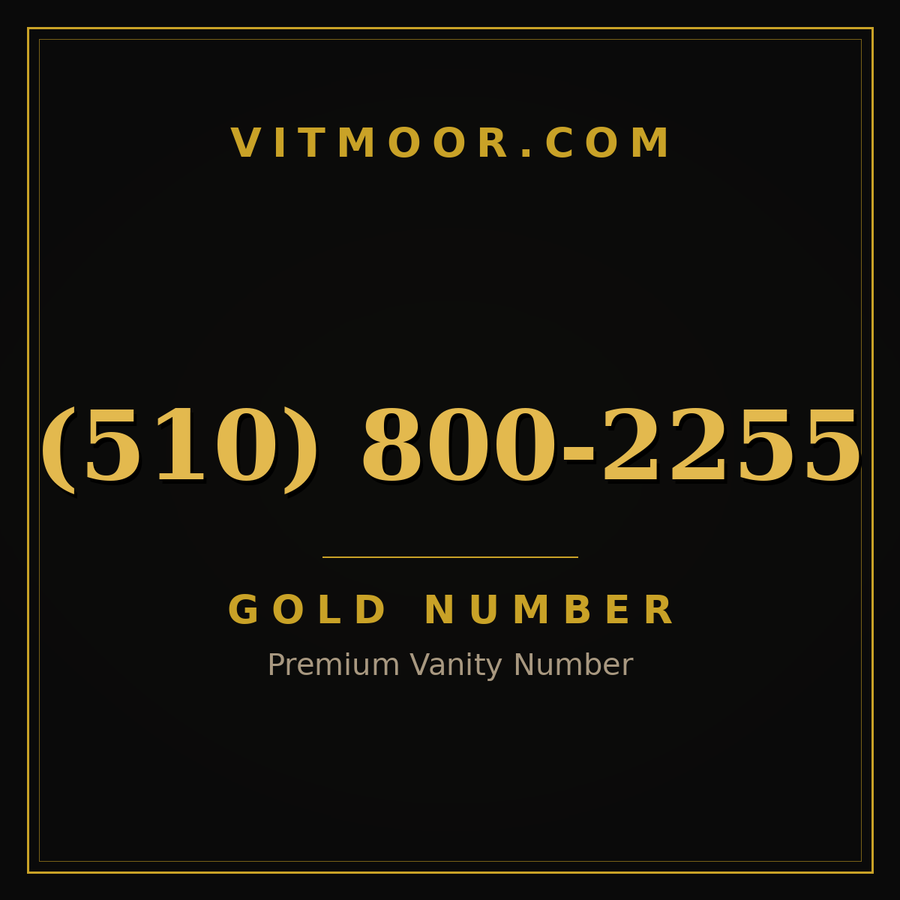 VITMOOR Gold premium number (510) 800-2255