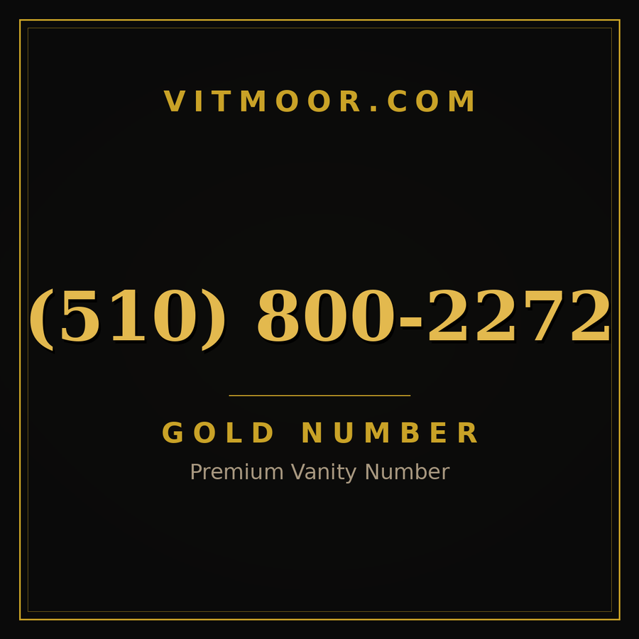 VITMOOR Gold premium number (510) 800-2272