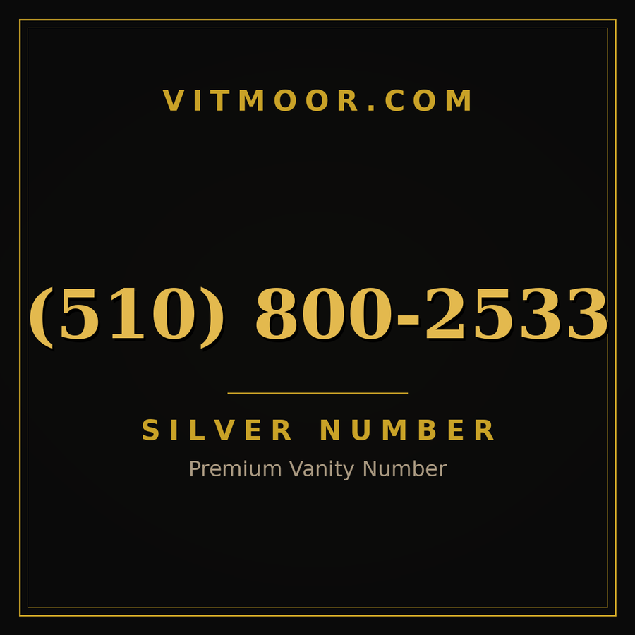VITMOOR Silver premium number (510) 800-2533