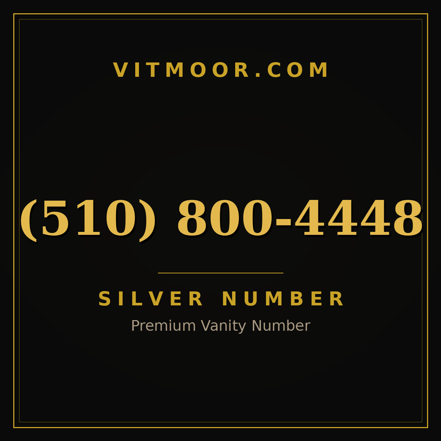 VITMOOR Silver premium number (510) 800-4448