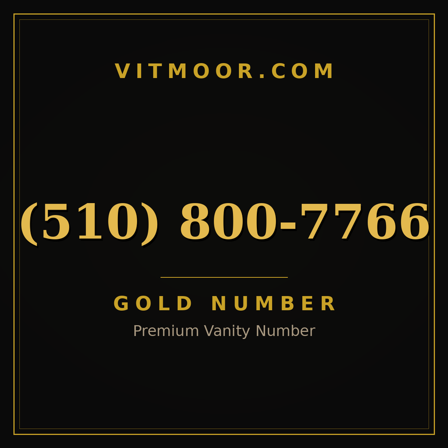 VITMOOR Gold premium number (510) 800-7766