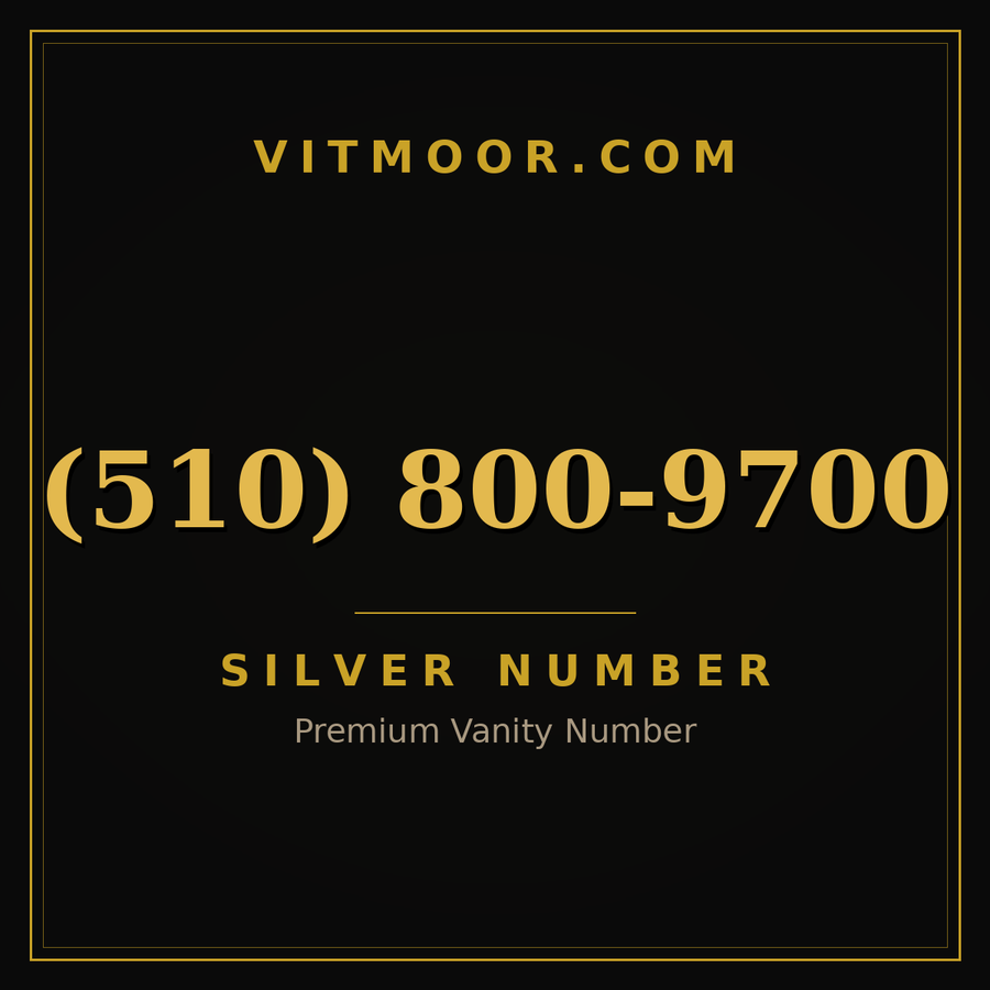VITMOOR Silver premium number (510) 800-9700