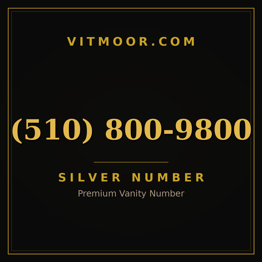 VITMOOR Silver premium number (510) 800-9800