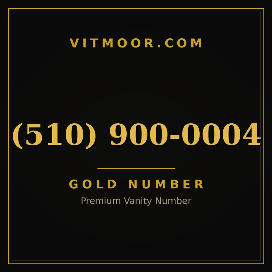 VITMOOR Gold premium number (510) 900-0004