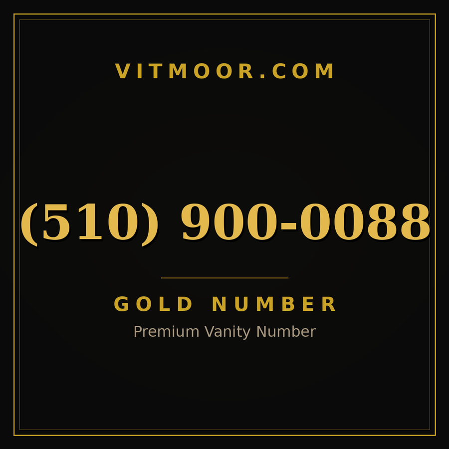 VITMOOR Gold premium number (510) 900-0088