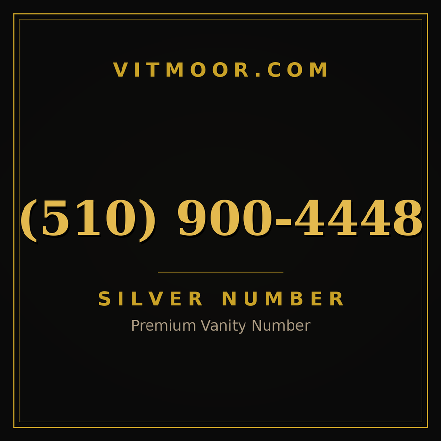 VITMOOR Silver premium number (510) 900-4448