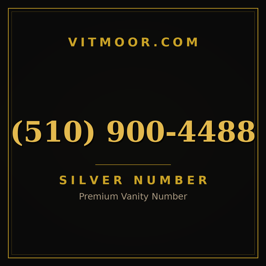 VITMOOR Silver premium number (510) 900-4488