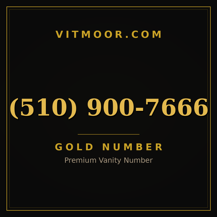 VITMOOR Gold premium number (510) 900-7666