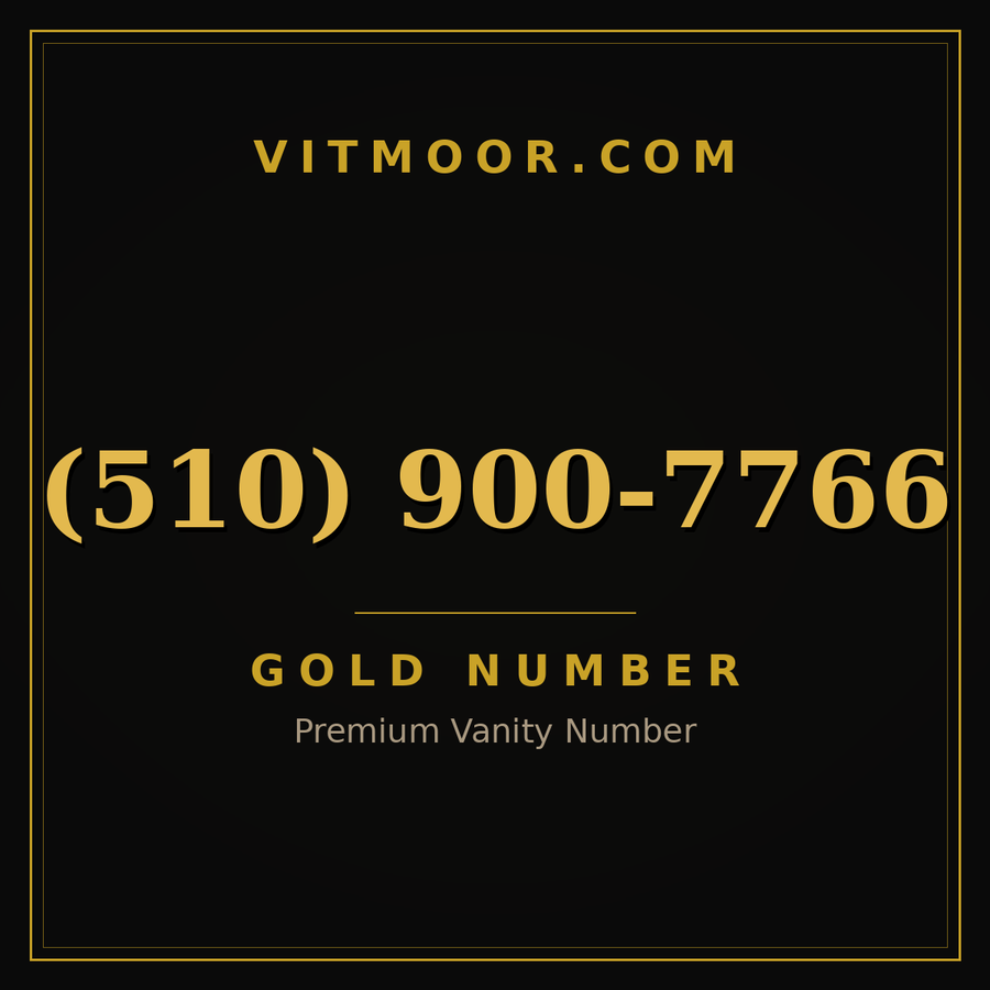 VITMOOR Gold premium number (510) 900-7766