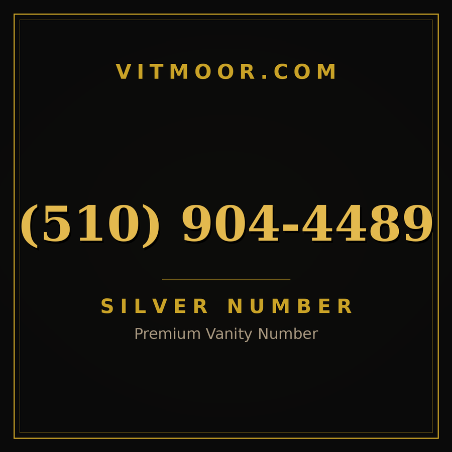 VITMOOR Silver premium number (510) 904-4489