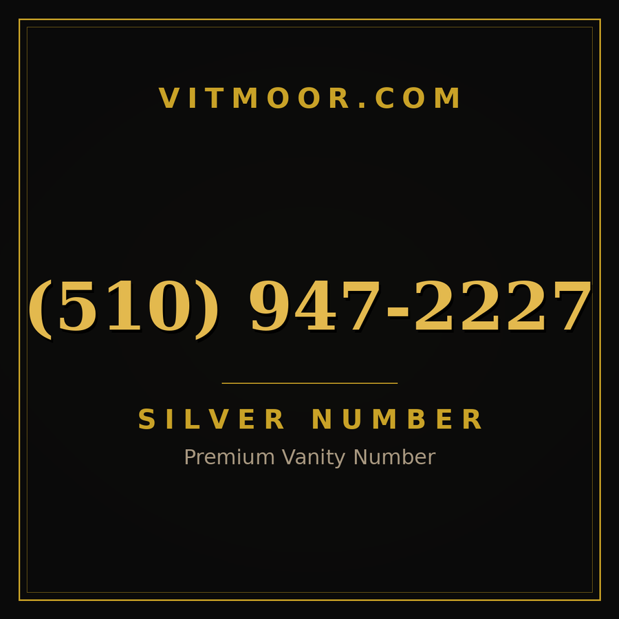 VITMOOR Silver premium number (510) 947-2227