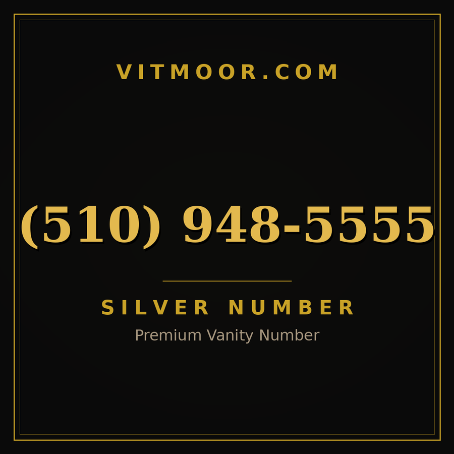 VITMOOR Silver premium number (510) 948-5555