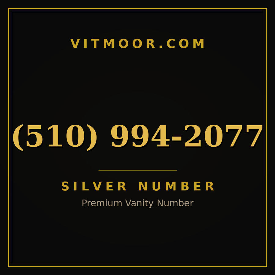VITMOOR Silver premium number (510) 994-2077
