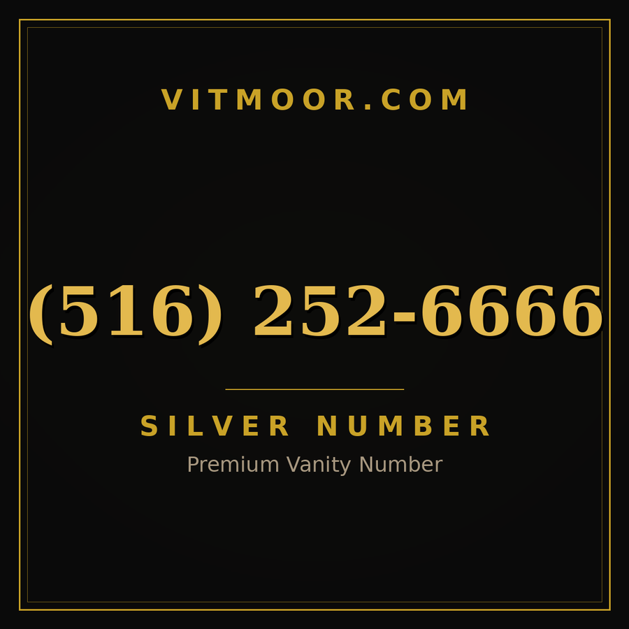 VITMOOR Silver premium number (516) 252-6666