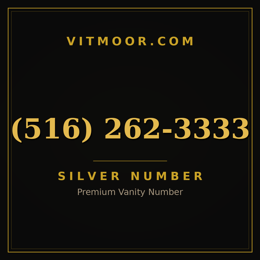VITMOOR Silver premium number (516) 262-3333